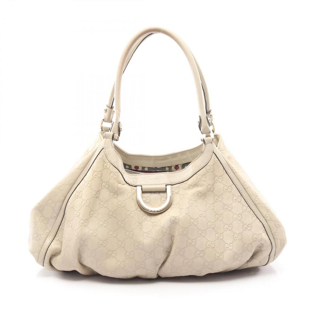 Gucci Abbey Guccissima Shoulder Bag Leather Beige